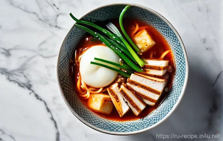 한국식 김치찌개 vs 퓨전 김치찌개 - **Prompt:** A close-up, highly detailed shot of a steaming earthenware pot (tteokbaegi) filled with ...